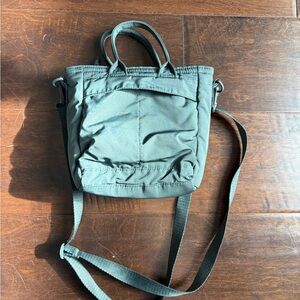 Uniqlo Small Crossbody Tote Bag in Dark Green